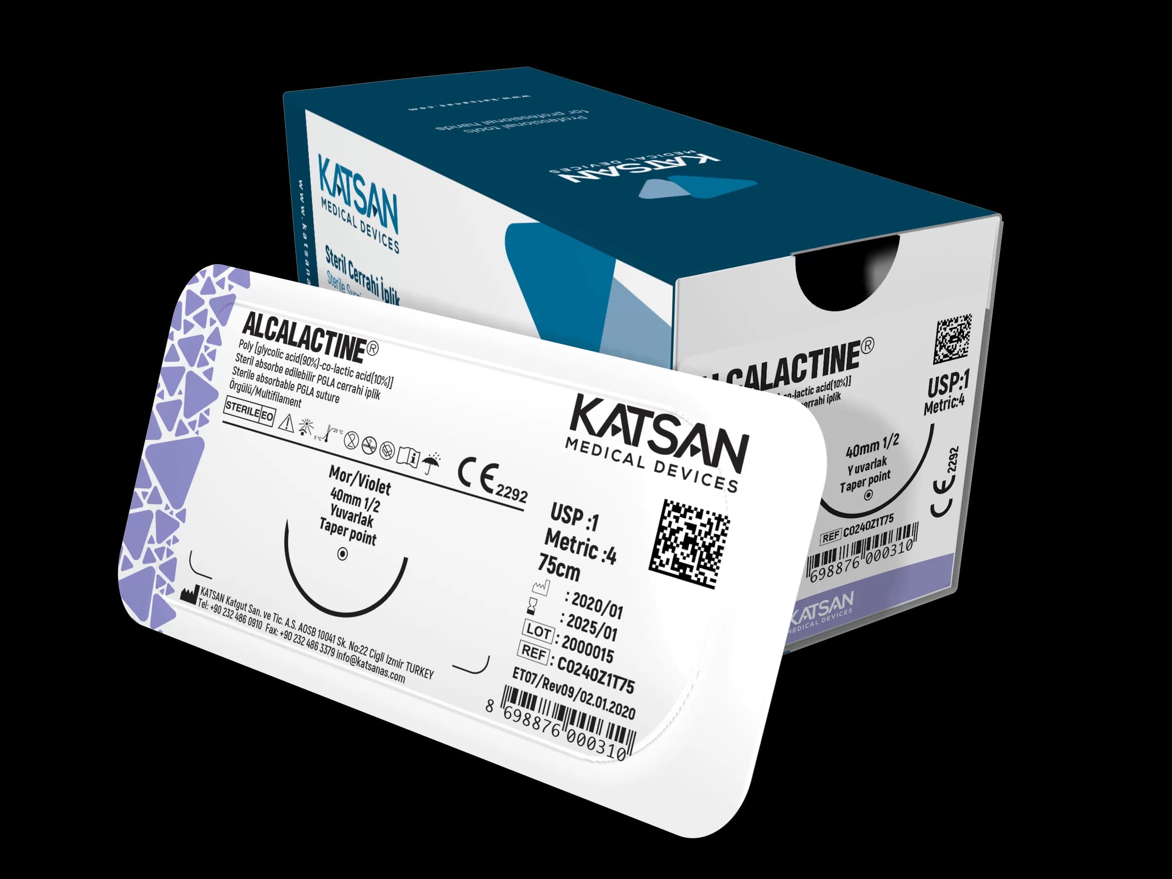 Emilebilen Sütür Alcalactine (PGLA)